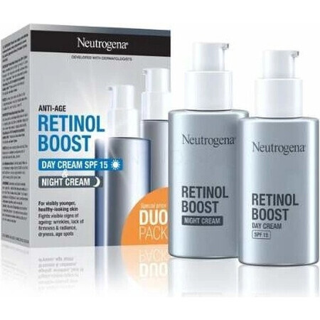 NEUTROGENA® Retinol Boost DUOPack Anti-Aging Tagescreme SPF15 + Nachtcreme 2x50ml 2×50ml, Anti-Aging Creme