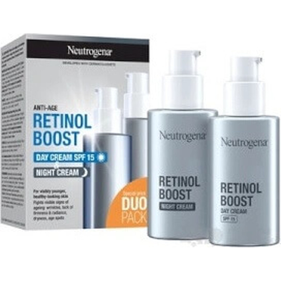 NEUTROGENA® Retinol Boost DUOPack Anti-Aging Tagescreme SPF15 + Nachtcreme 2x50ml 2×50ml, Anti-Aging Creme