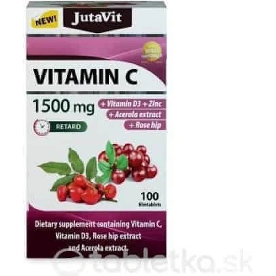 JutaVit Vitamina C 1500 mg 1×100 tbl, complemento alimenticio