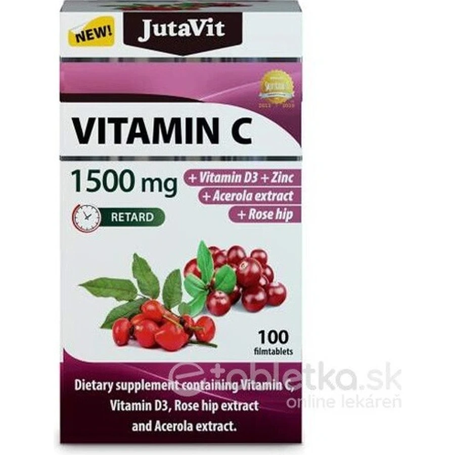 JutaVit Vitamina C 1500 mg 1×100 tbl, complemento alimenticio