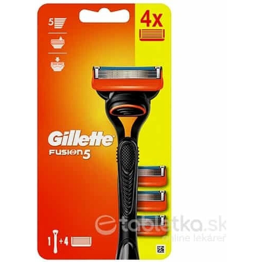 GILLETTE FUSION SHAVER FUSION SHAVER + 4 NH 1×1 ud, afeitadora