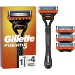 GILLETTE FUSION SHAVER FUSION SHAVER + 4 NH 1×1 ud, afeitadora