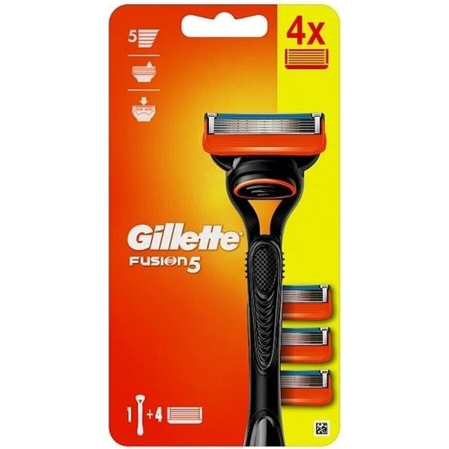 GILLETTE FUSION SHAVER FUSION SHAVER + 4 NH 1×1 ud, afeitadora