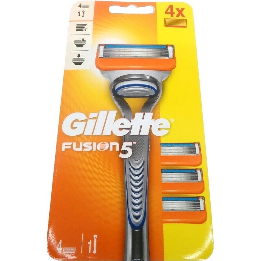 GILLETTE FUSION SHAVER FUSION SHAVER + 4 NH 1×1 ud, afeitadora