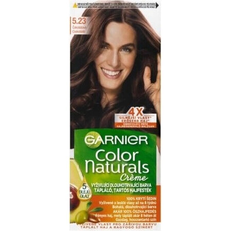 Garnier Color Naturals Dauerhafte Haarfarbe 6.23 Schoko-Karamell 1×1 Stück, Haarfarbe