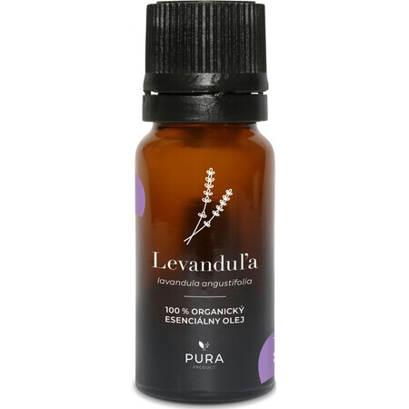 PURA 100% LEVANDULA ORGANIC olio essenziale 10 ml, olio di lavanda