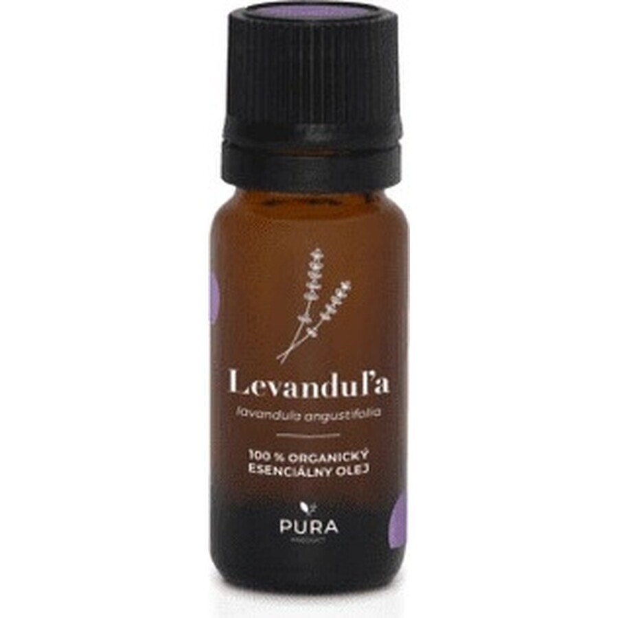 PURA 100% LEVANDULA ORGANIC olio essenziale 10 ml, olio di lavanda