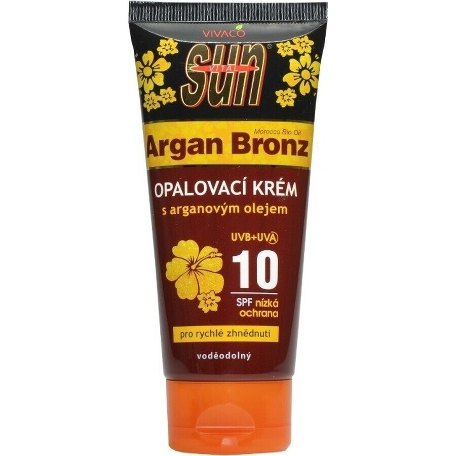 SUN ARGAN CREMA SOLAR SPF10-tubo 1×100 ml, protección solar