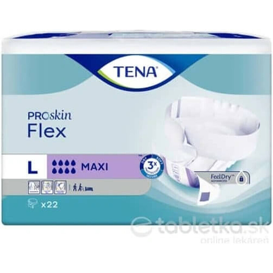 TENA Flex Maxi L 1×22 pcs, culotte d'incontinence avec ceinture à dégagement rapide