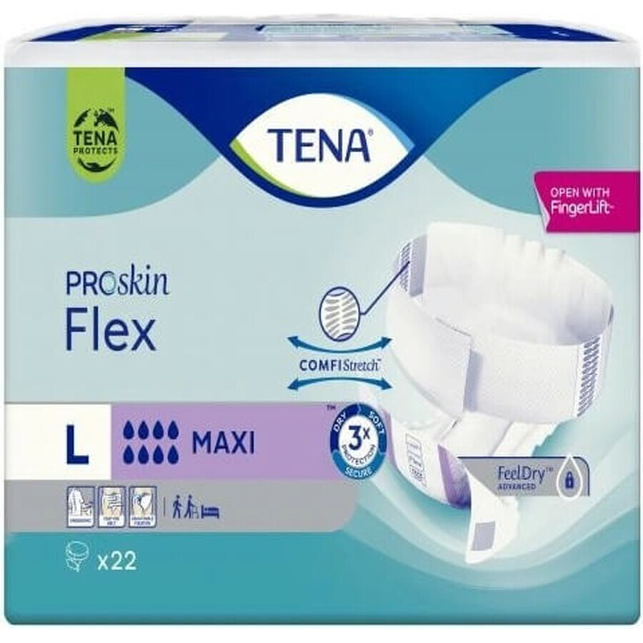 TENA Flex Maxi L 1×22 pcs, culotte d'incontinence avec ceinture à dégagement rapide