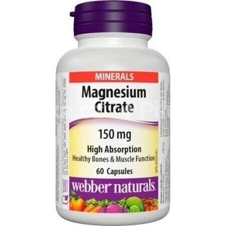 WEBBER NATURALS Magnesium 150 mg 1×60 tbl, Nahrungsergänzungsmittel