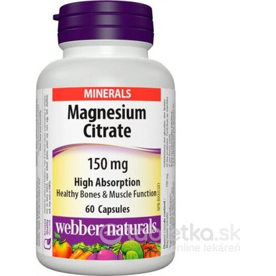 WEBBER NATURALS Magnesium 150 mg 1×60 tbl, Nahrungsergänzungsmittel