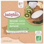 BABYBIO Dessert met kokosmelk - appel en peer (4x 85 g) 4×85 g