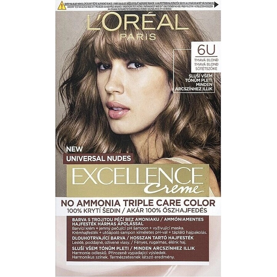 L'Oréal Paris Excellence Creme Universal Creme Universal Nudes permanente Haarfarbe 6U Dunkelblond 1×1 St., Haarfarbe