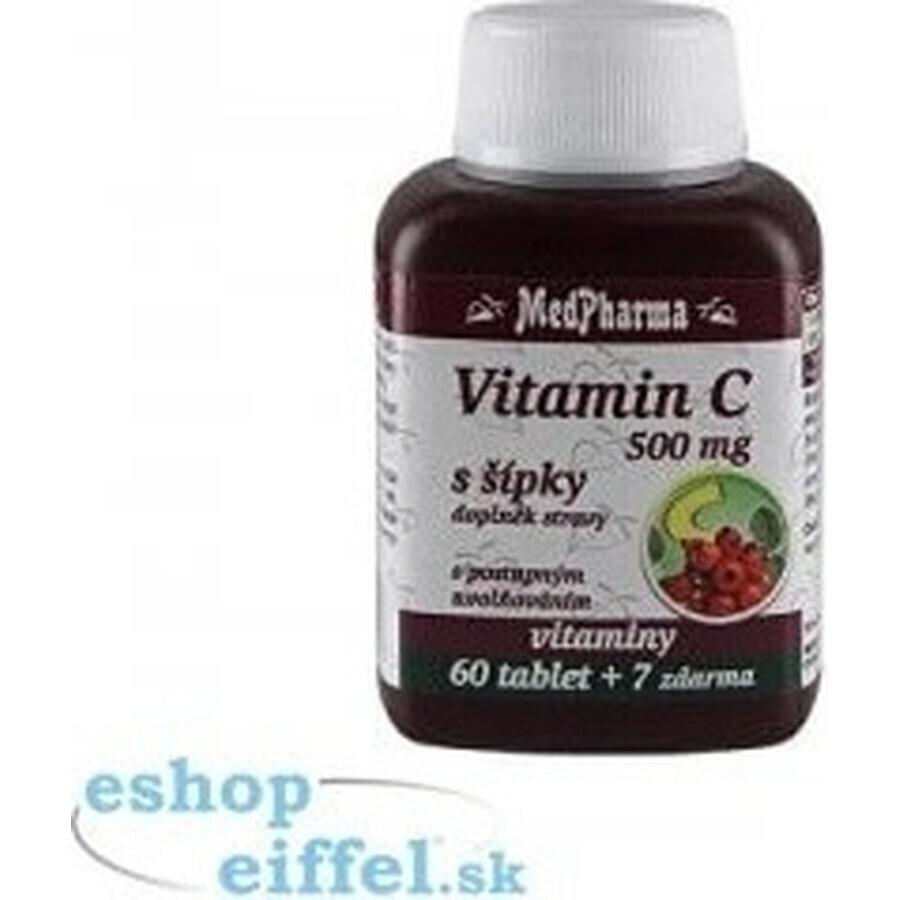 MedPharma VITAMIN C 500MG mit Pfeilen 1×37 tbl, allmähliche Freisetzung