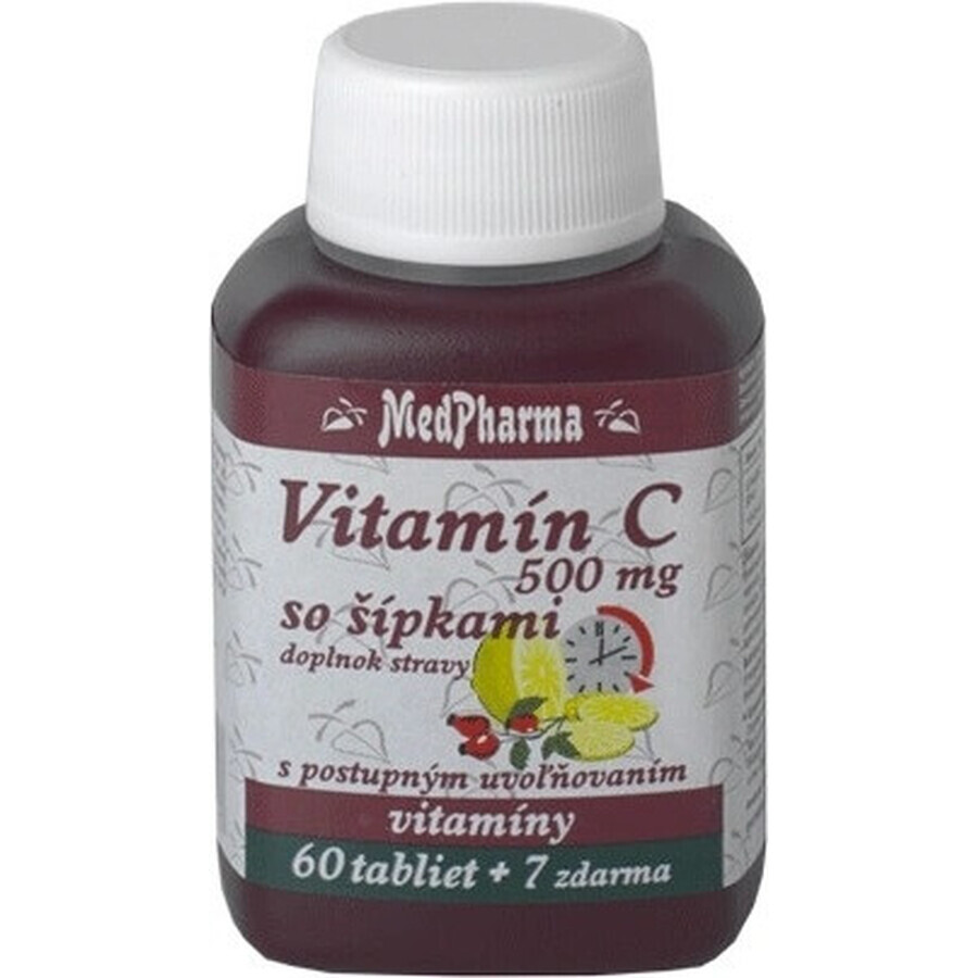 MedPharma VITAMIN C 500MG mit Pfeilen 1×37 tbl, allmähliche Freisetzung