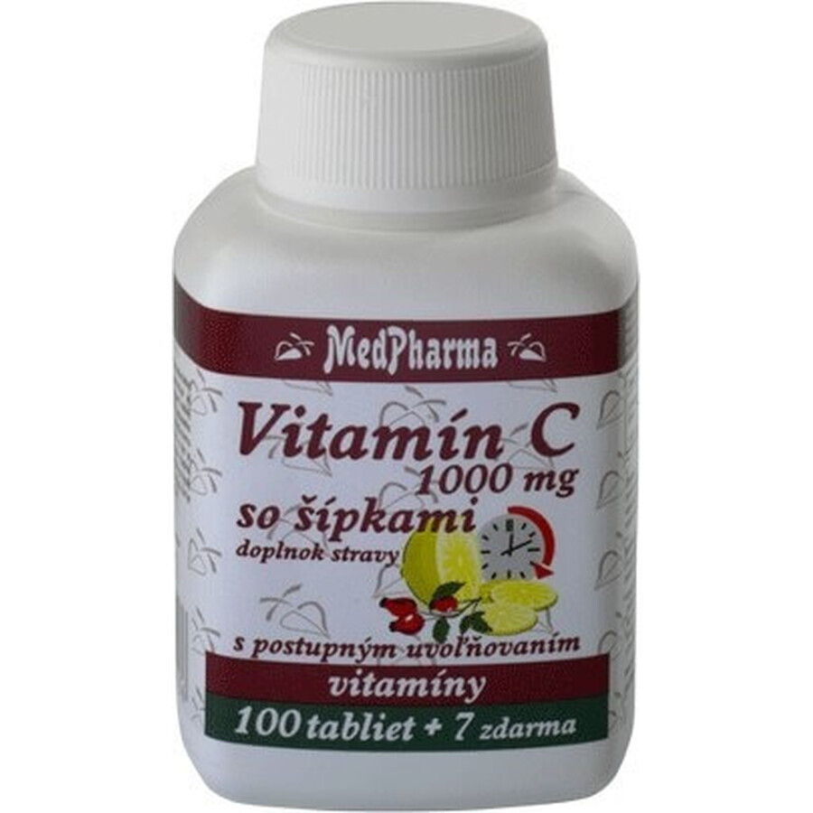 MedPharma VITAMIN C 500MG mit Pfeilen 1×37 tbl, allmähliche Freisetzung