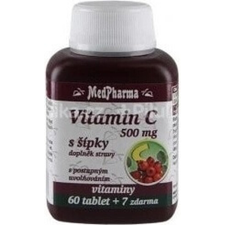 MedPharma VITAMIN C 500MG mit Pfeilen 1×37 tbl, allmähliche Freisetzung