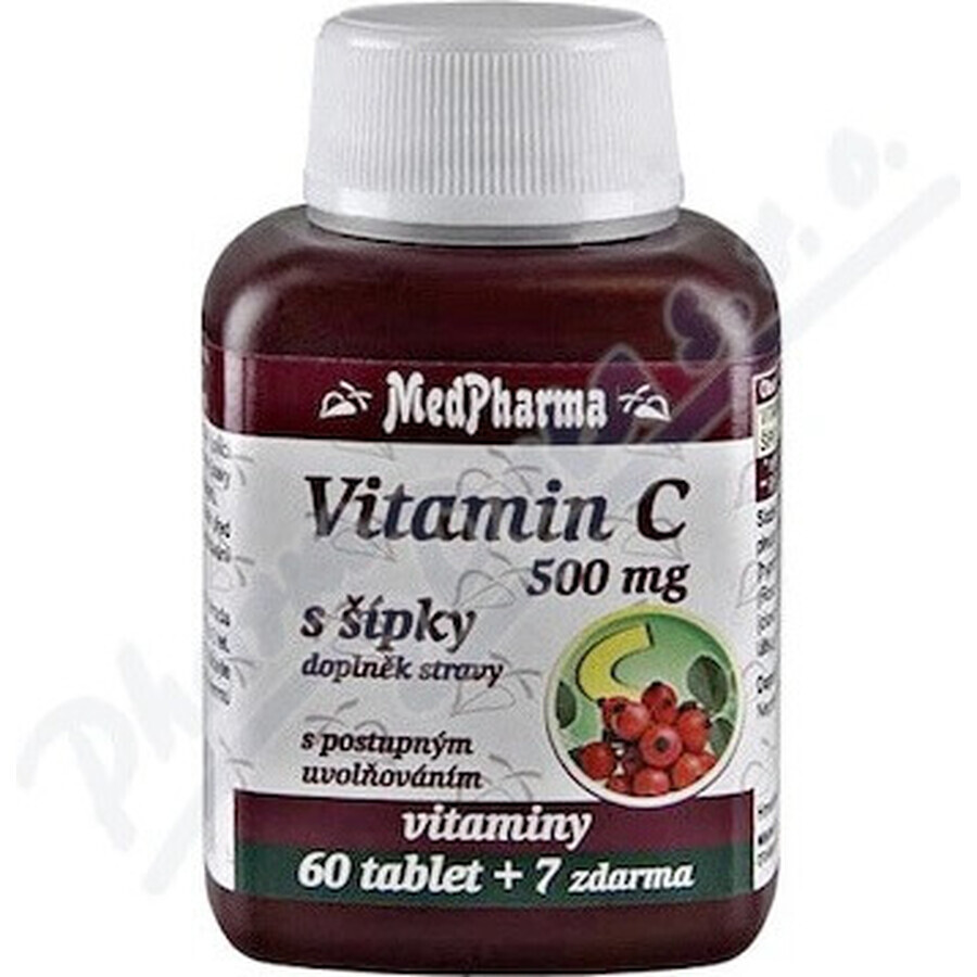 MedPharma VITAMIN C 500MG mit Pfeilen 1×37 tbl, allmähliche Freisetzung