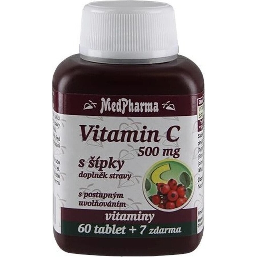 MedPharma VITAMIN C 500MG mit Pfeilen 1×37 tbl, allmähliche Freisetzung