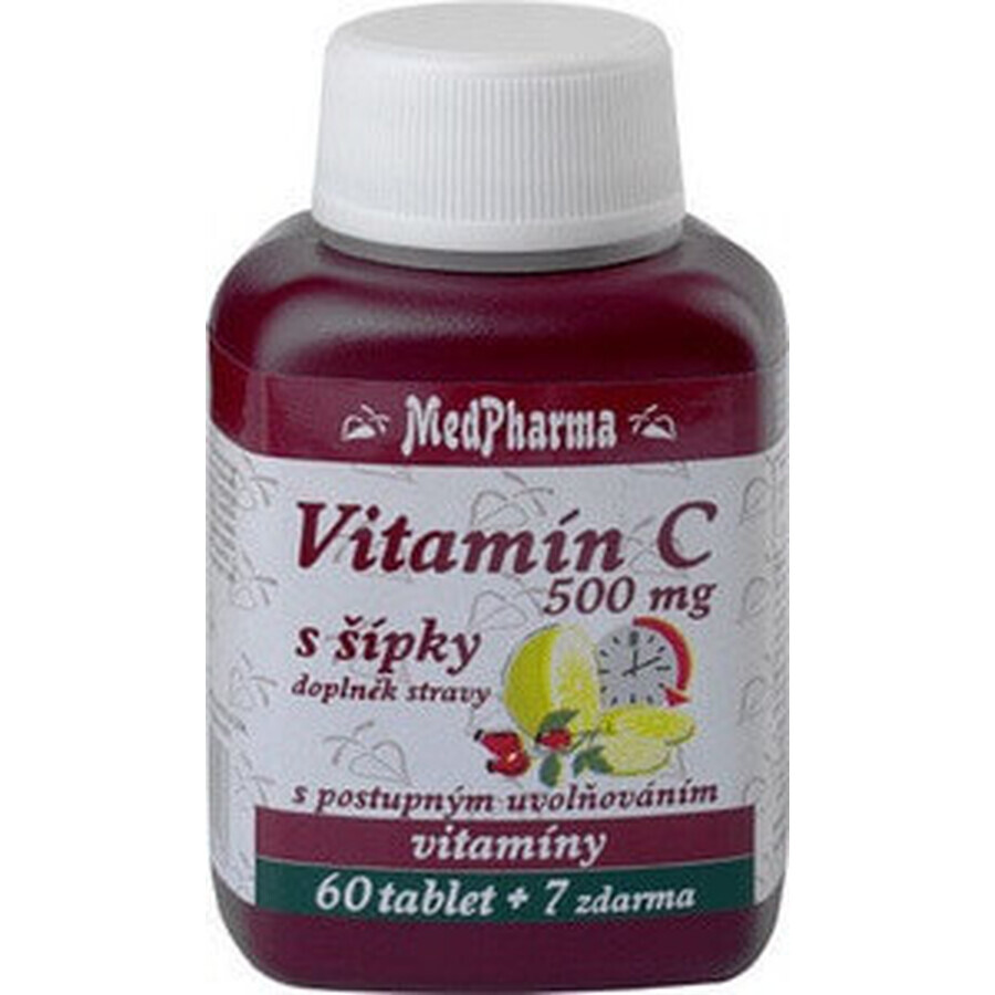 MedPharma VITAMIN C 500MG mit Pfeilen 1×37 tbl, allmähliche Freisetzung