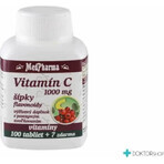 MedPharma VITAMINE C 1000 mg met rozenbottels 1×37 tbl, geleidelijke afgifte