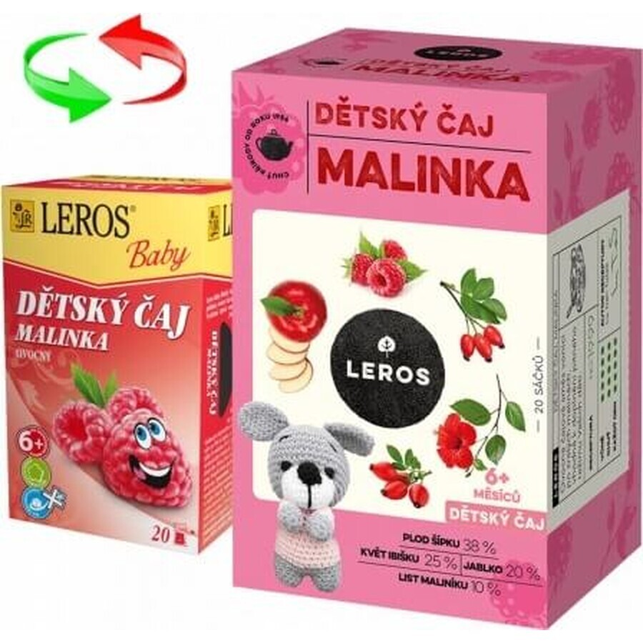 LEROS TÈ PER BAMBINI MALINKA 2x20g, tè per bambini