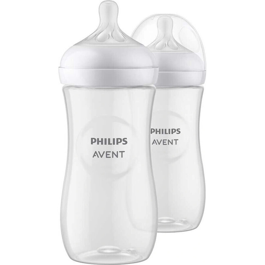 Philips AVENT Natural Response Bottle 330 ml, 3m+ 2 pcs 1×2 pcs 1×2 Bottle, glass