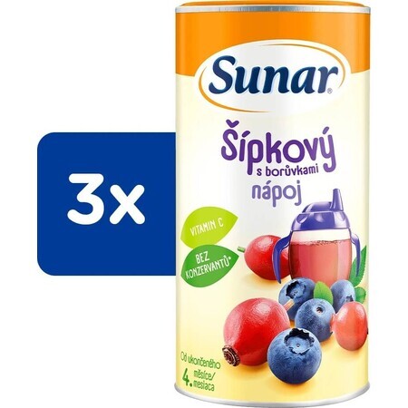 Sunar oplosdrank Rozenbottel met Cranberry 1×200 g