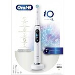 Oral B EK iO Series 9 Blanco alabastro + portacepillos + estuche de viaje 1×1 set, cepillo de dientes electrónico