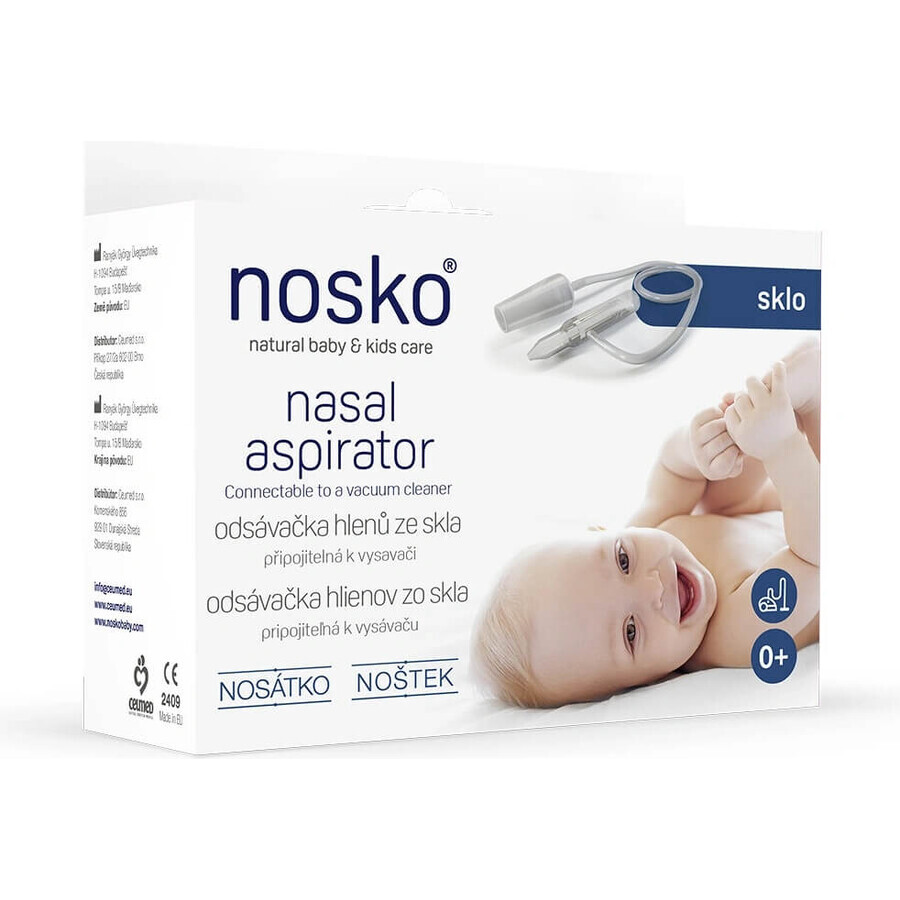 Nosko Sputum extractor - Bottle 1×1 pc, plastic with glass head, attachable to vacuum cleaner