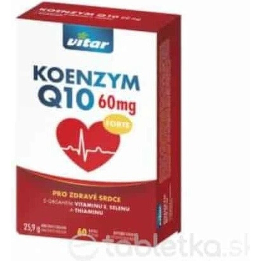 KOENZYM Q10 60 mg FORTE 1×60 cps, met vitamine E en selenium