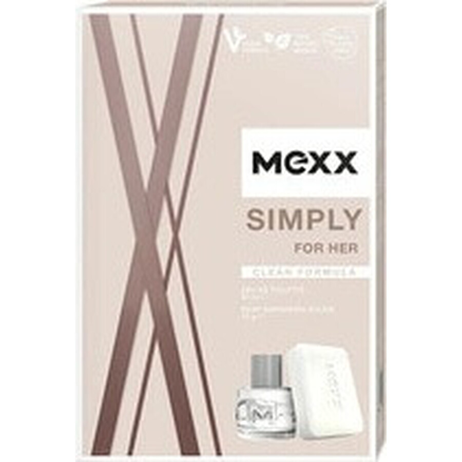 MEXX SIMPLY FOR HER Eau de Toilette 20ML + Seife 75G 1×1Stück, Kosmetikset für Frauen