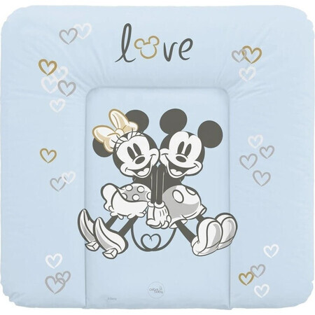 CEBA Disney Minnie & Mickey Blue 1×1 soft changing mat for chest of drawers (75x72) Disney Minnie & Mickey Blue 1×1 pc