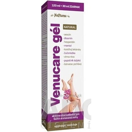 MedPharma VENUCARE GEL NATURAL 1×150 ml, Gel 120 ml+30 ml gratis