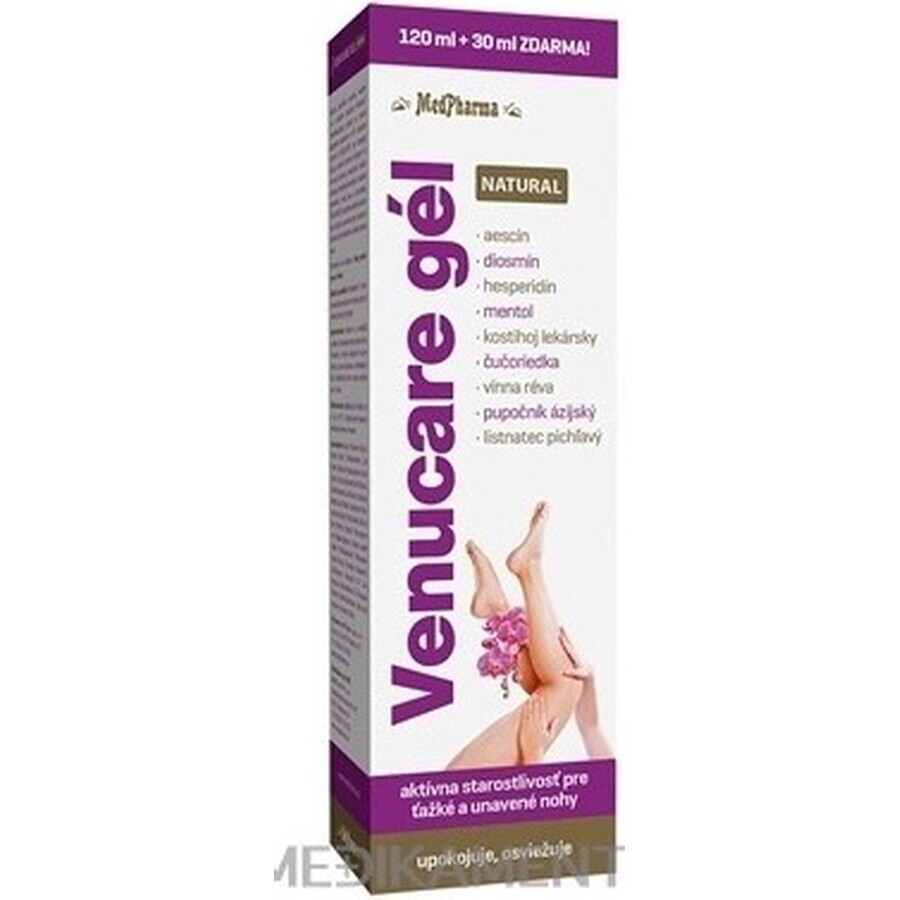 MedPharma VENUCARE GEL NATURAL 1×150 ml, Gel 120 ml+30 ml gratis