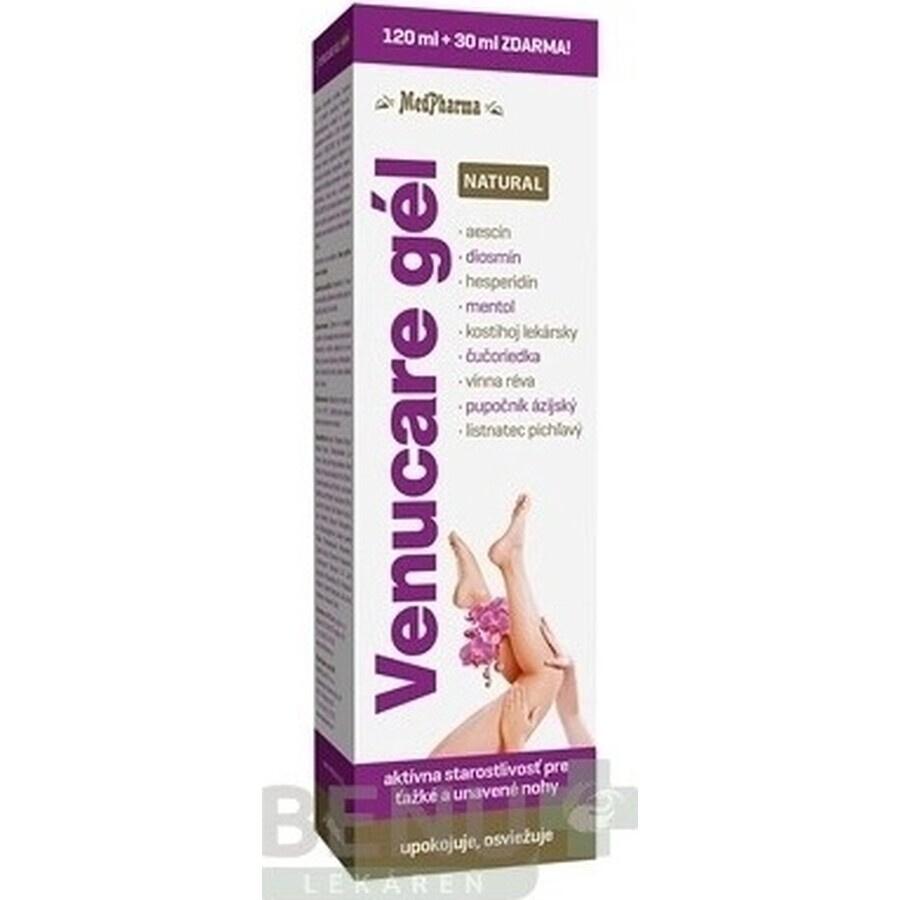 MedPharma VENUCARE GEL NATURAL 1×150 ml, Gel 120 ml+30 ml gratis