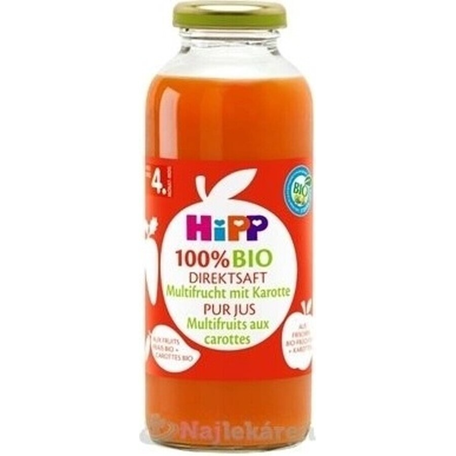 HiPP 100% Zumo de fruta ecológico con zanahoria 1×330 ml, zumo de fruta