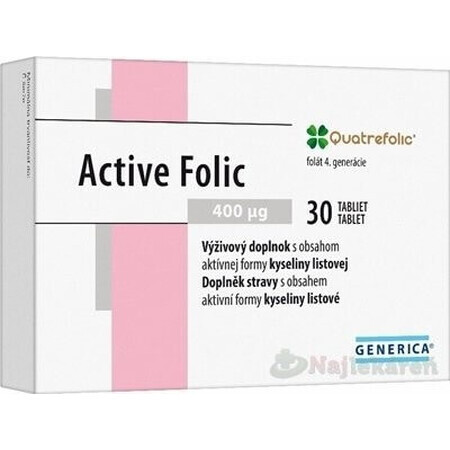 GENERICA Active Folic 1×30 tbl, integratore alimentare