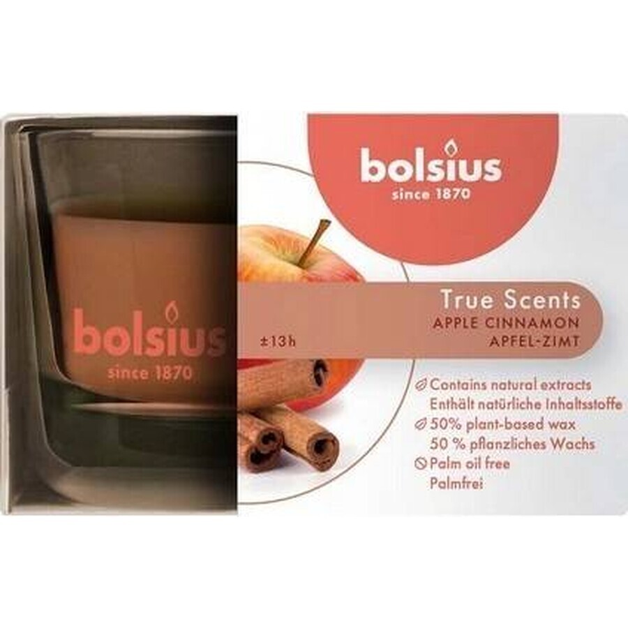 Bolsius Aromatic 2.0 Glas Apfel-Zimt, Duftkerze 1×1 St., Größe 80 x 50 mm