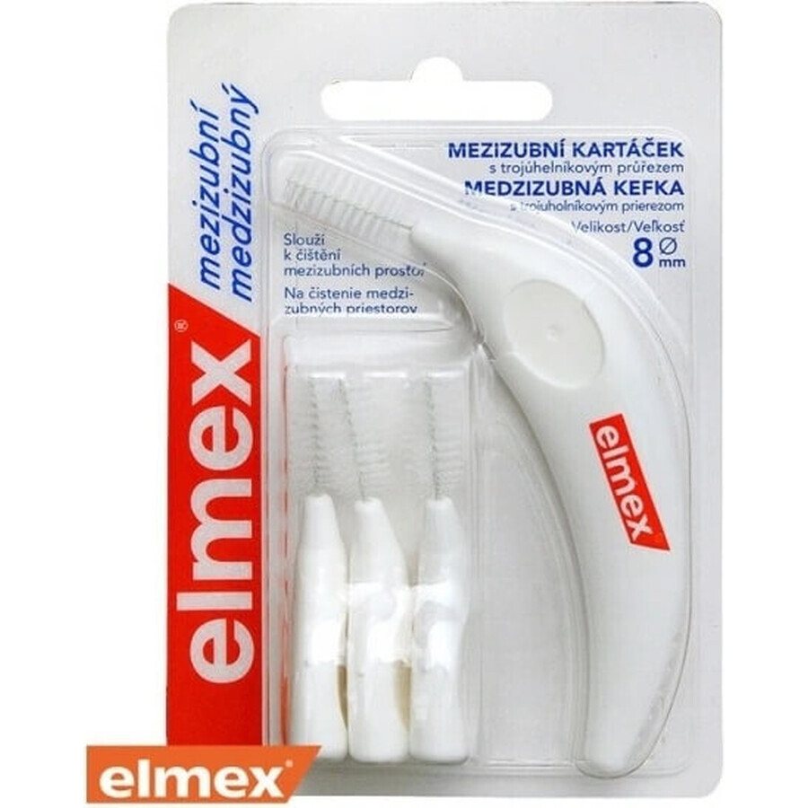 ELMEX INTERDENTAL NO.8 WHITE 1x4 pcs, interdental brushes