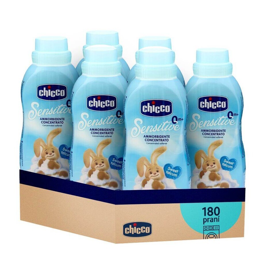 6x CHICCO CHICCO Sweet Powder Concentrated Fabric Conditioner 750 ml (6x30 Wäschen) 6×750 ml, Weichspüler