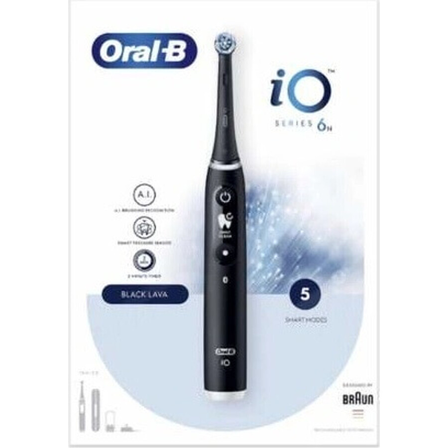 Oral B Oral B iO Series 6 Schwarz 1×1 Elektrische Zahnbürste, elektrische Zahnbürste