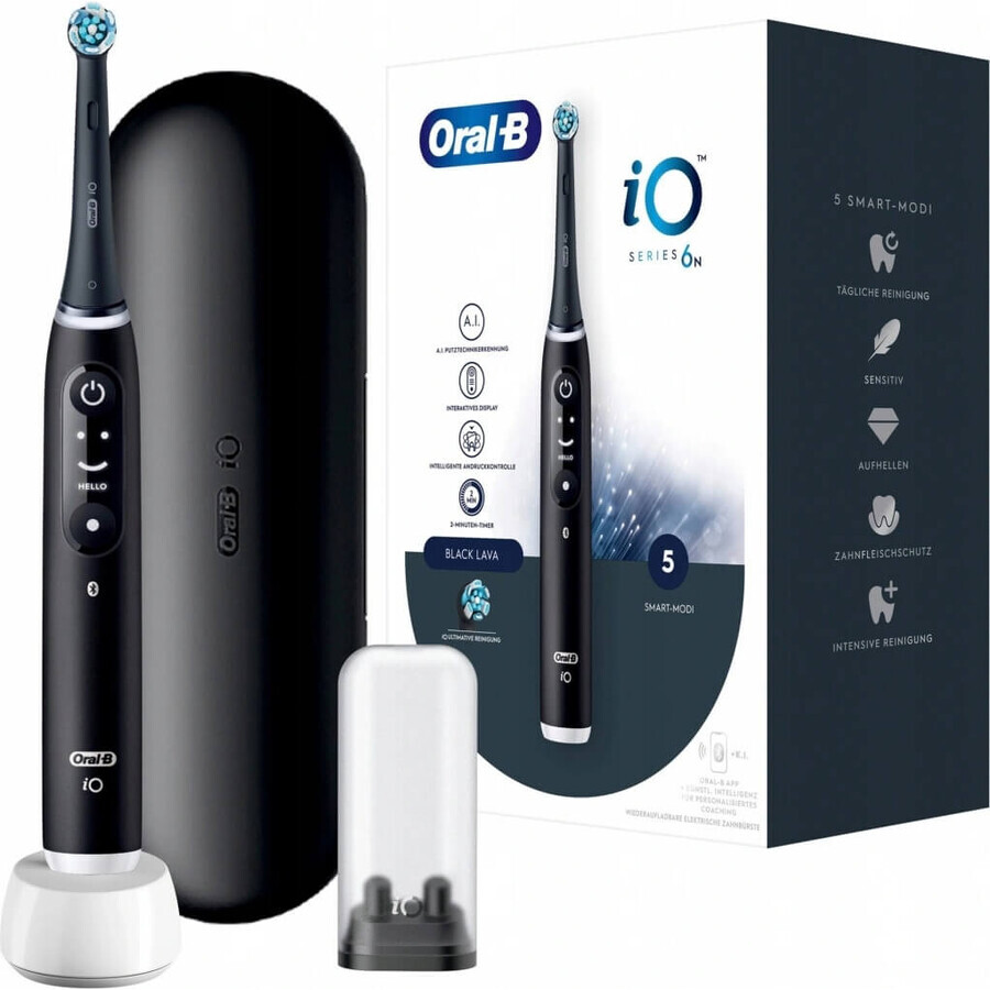 Oral B Oral B iO Series 6 Schwarz 1×1 Elektrische Zahnbürste, elektrische Zahnbürste