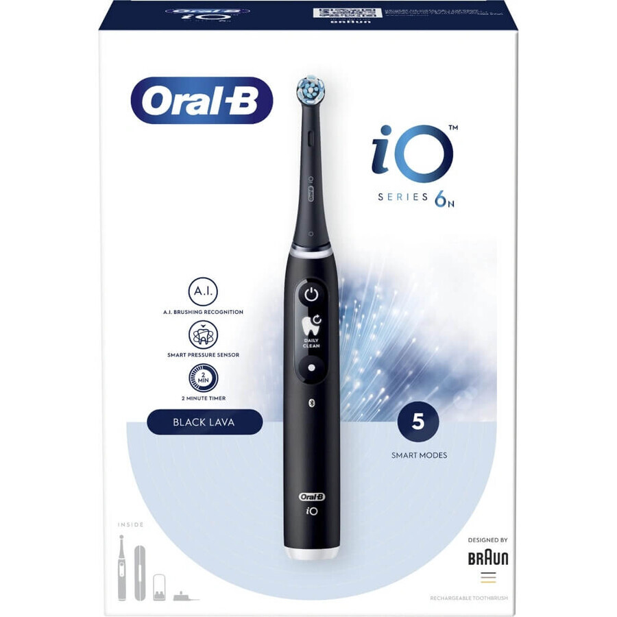 Oral B Oral B iO Series 6 Schwarz 1×1 Elektrische Zahnbürste, elektrische Zahnbürste