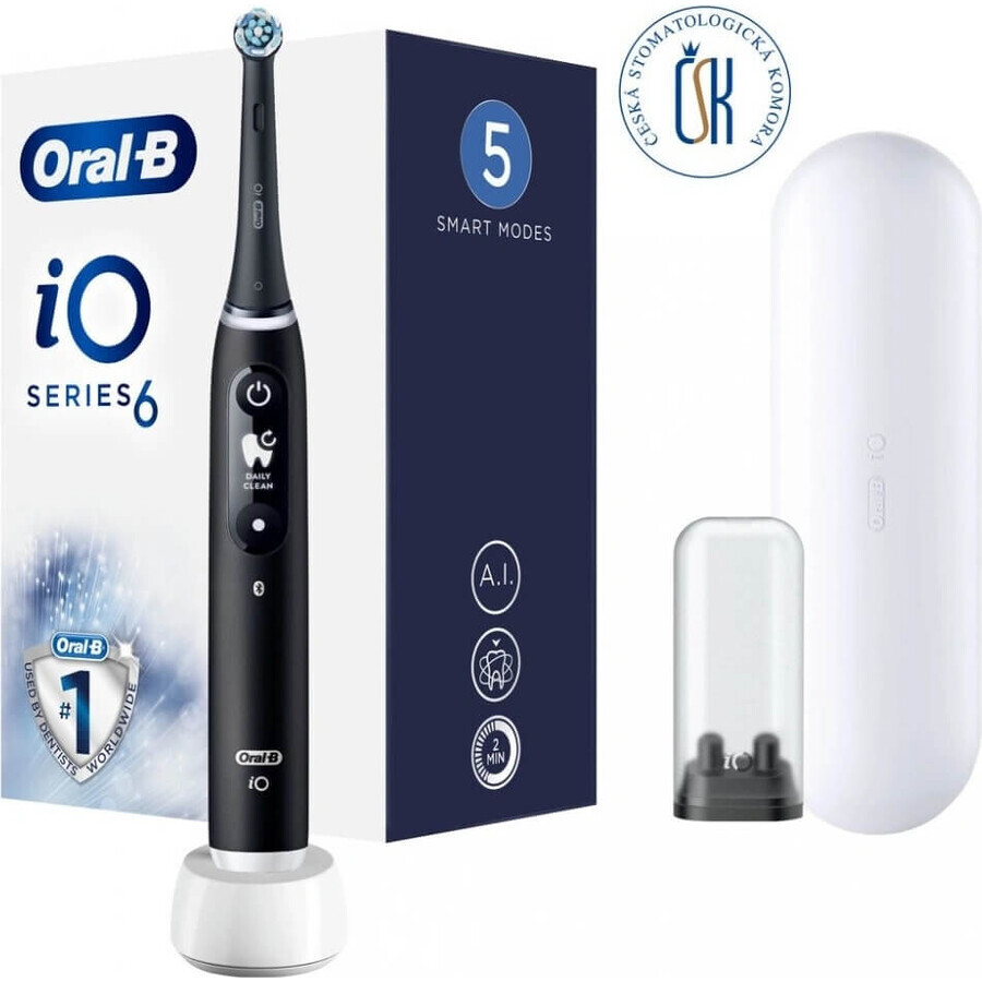 Oral B Oral B iO Series 6 Schwarz 1×1 Elektrische Zahnbürste, elektrische Zahnbürste