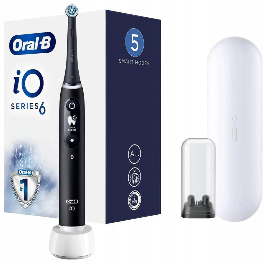 Oral B Oral B iO Series 6 Schwarz 1×1 Elektrische Zahnbürste, elektrische Zahnbürste