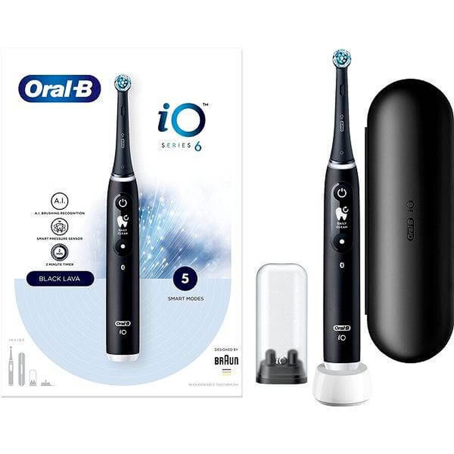 Oral B Oral B iO Series 6 Schwarz 1×1 Elektrische Zahnbürste, elektrische Zahnbürste