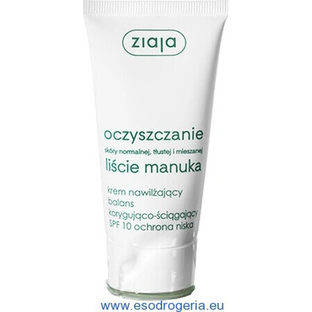 Ziaja Manuka - normalisierende Tagescreme für fettige und Mischhaut 12+ 1×50 ml, Tagescreme