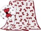 Babydecke ELLA 1003/155 N 100x150cm rote Schleifen 1&#215;1 St., Babydecke